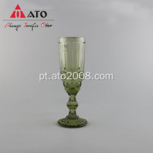 Luxury drinkware wedding prensado com vidro verde tapetes